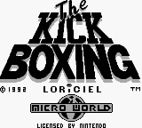 The Kick Boxing title screen for GameBoy